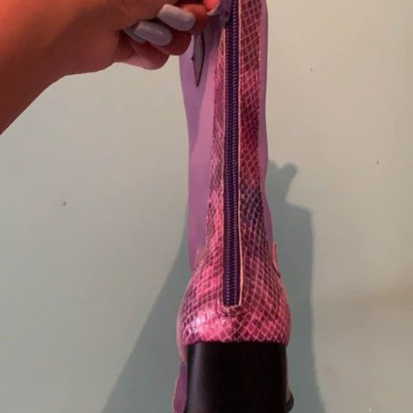 Y2K COWBOY SNAKESKIN HEEL BOOTS - Picture 4 of 4